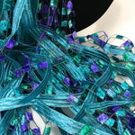 Turquoise | Boho Ribbon | Fiber Necklace