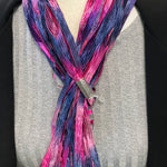 Hot Pink Sea | Boho Ribbon | Fiber Necklace