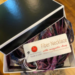 Frosted Purple | Boho Ribbon | Fiber Necklace