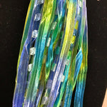 Sea Glass | Boho Ribbon | Fiber Necklace