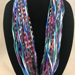 Sea Glass Violet | Ribbon | Fiber Necklace