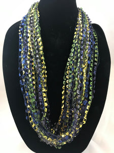 Moss | Moonstone Jewel | Fiber Necklace