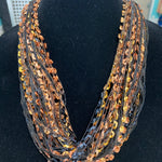 Redwood | Moonstone Jewel | Fiber Necklace