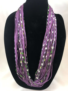 Quartz Purple  | Jewel | Fiber Necklace