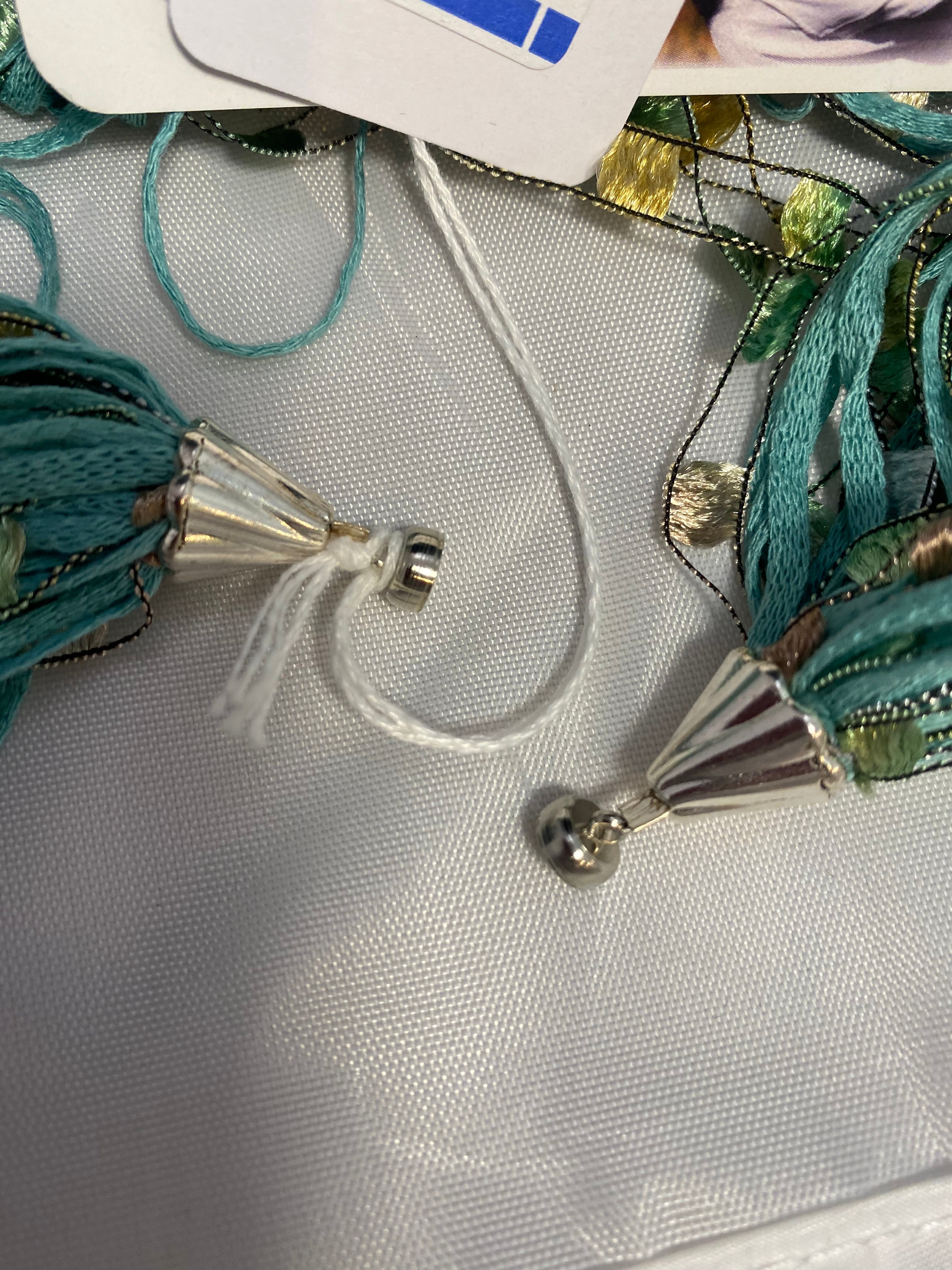 Seafoam| Jewel | Fiber Necklace