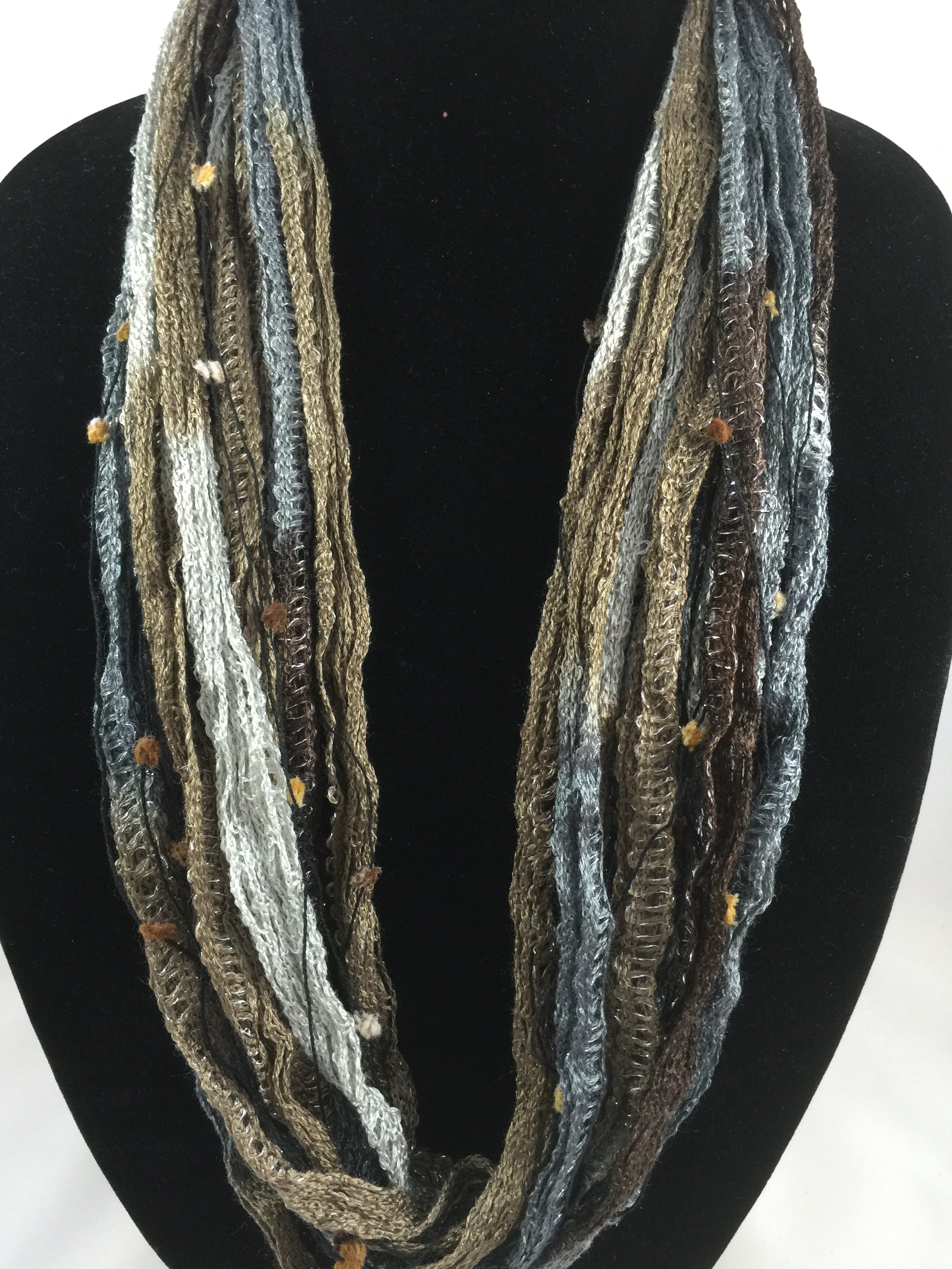 Stone Pebble  | Plush | Fiber Necklace