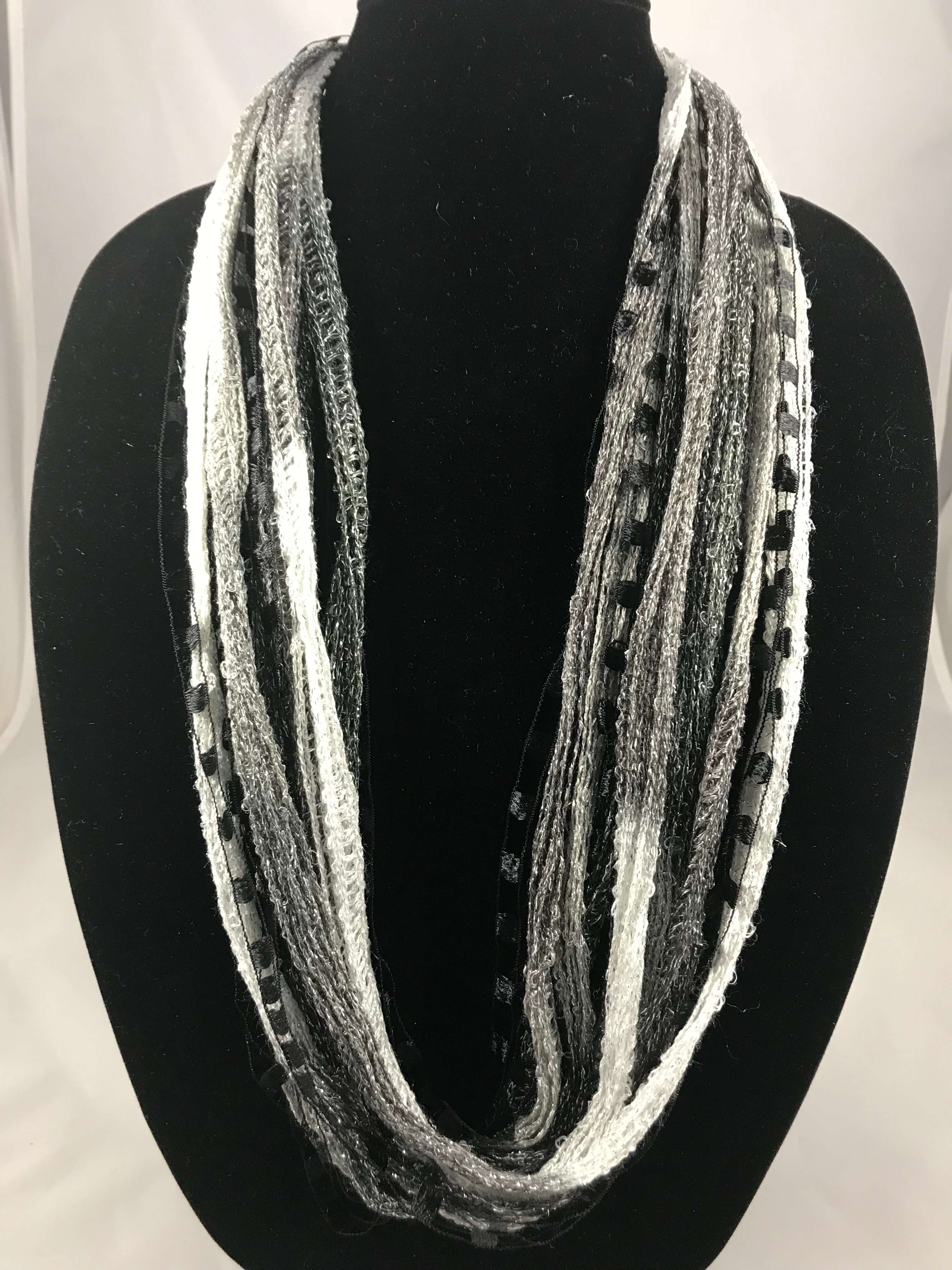 Sequin Slate | Plush | Fiber Necklace