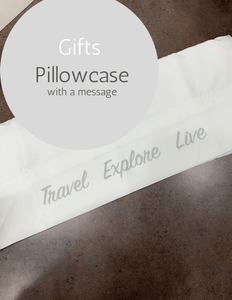 Travel  Explore  Live - Pillowcase with a Message