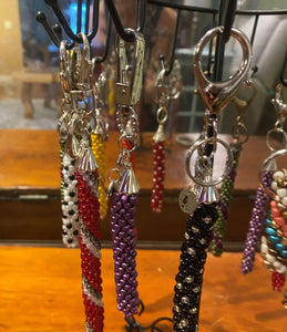 Key Rings | Accent ID Charms | Glass Beaded Designs | many colors
